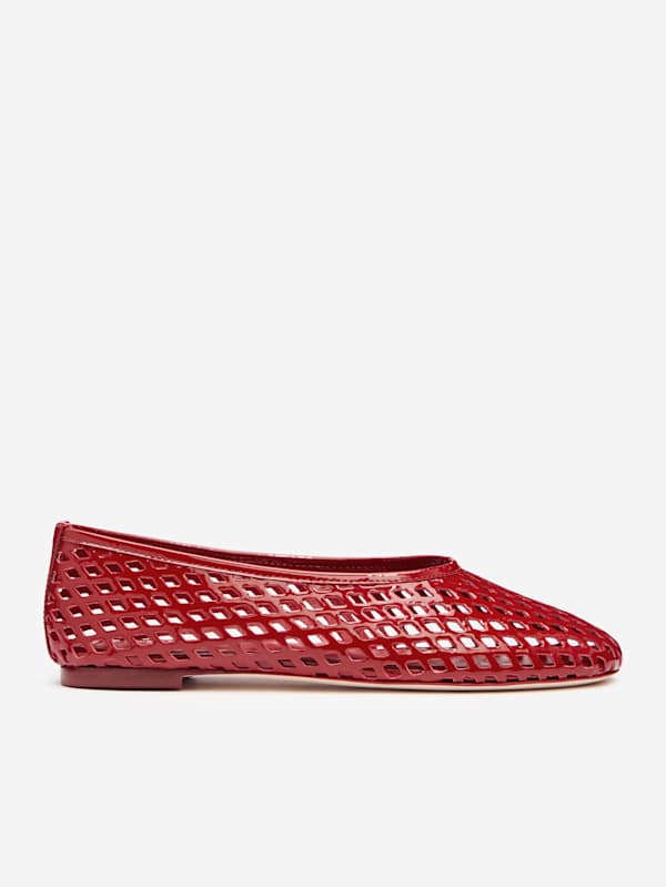 Ballerines Paulina - Rouge écarlate verni