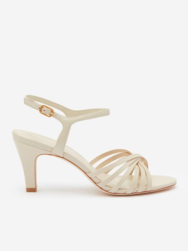 Sandales à talons Paloma - Cuir amande