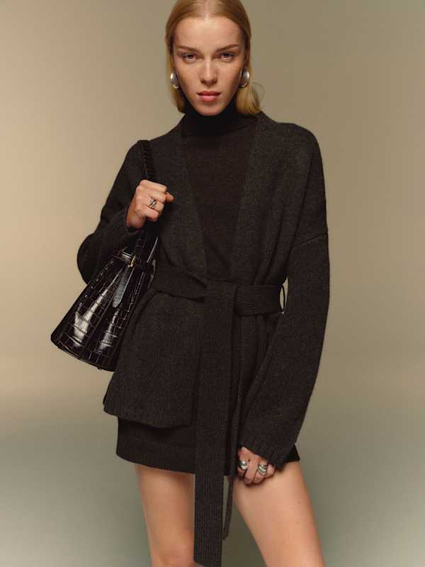 Manteau à ceinture Meg - Expresso