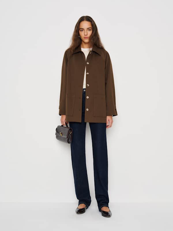Trench oversize Fisher - Marron