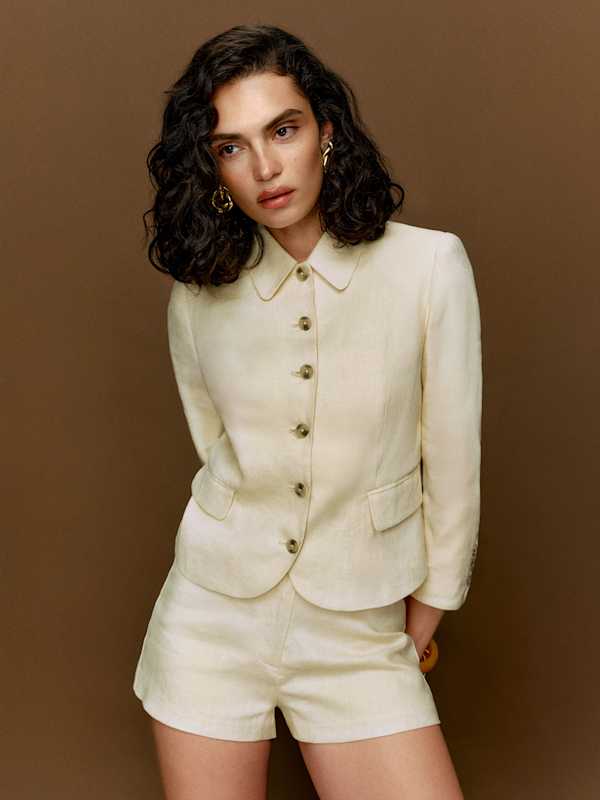 Ashton Linen Two Piece - Sugar