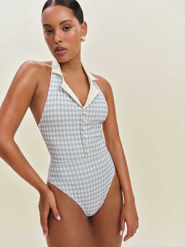 Lagos One Piece Swimsuit - Crystal Check Fior Di Latte