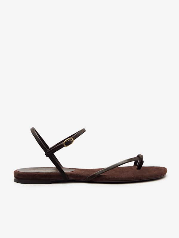 Sandales plates Oceane - Daim expresso