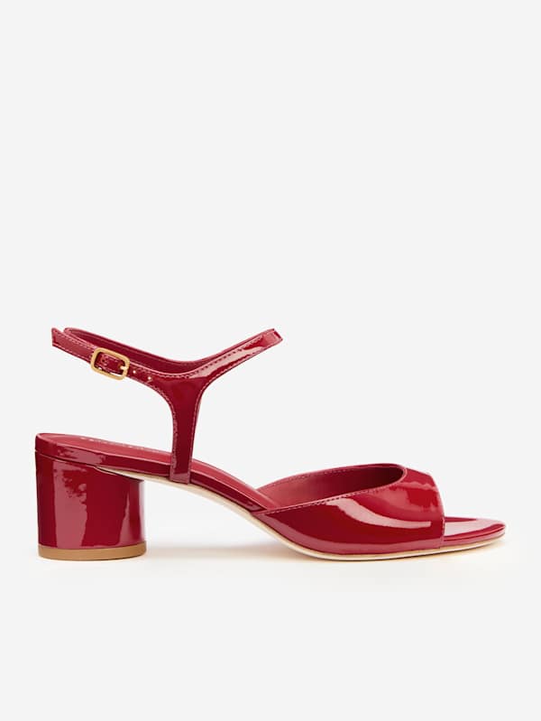 Sandale à talons Sandy - Rouge écarlate verni