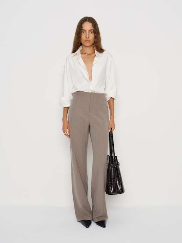 Pantalon taille haute Vida - Pierre