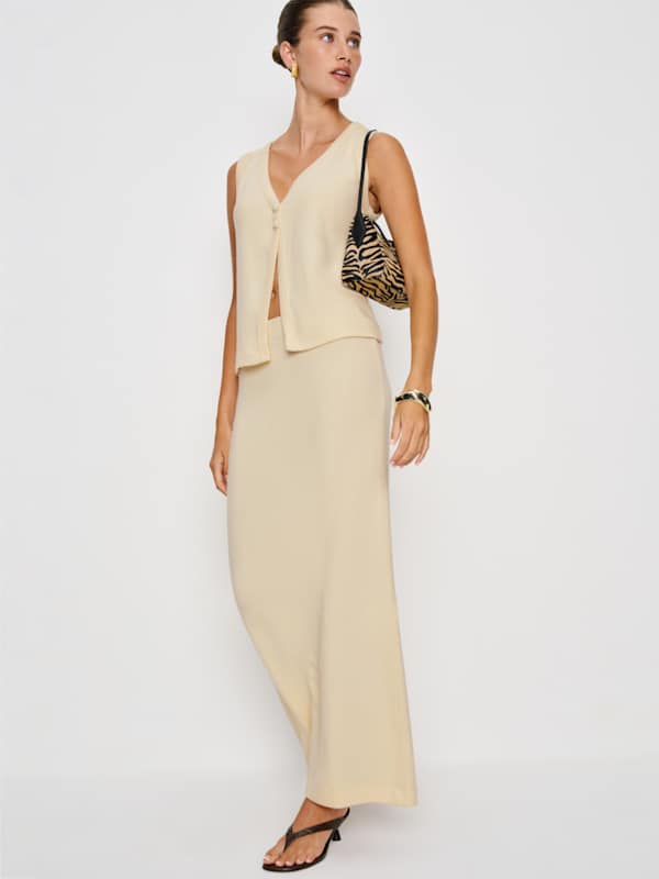 Ensemble en maille Olivia - Crème anglaise