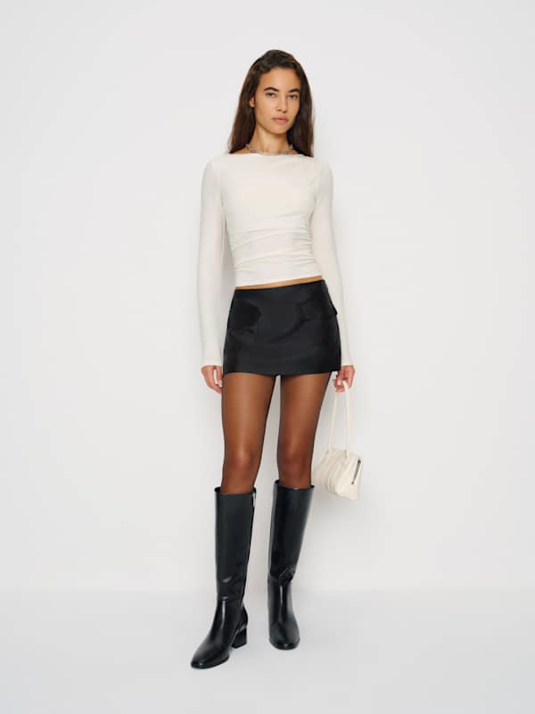 Jupe-short taille basse Calloway - Noir