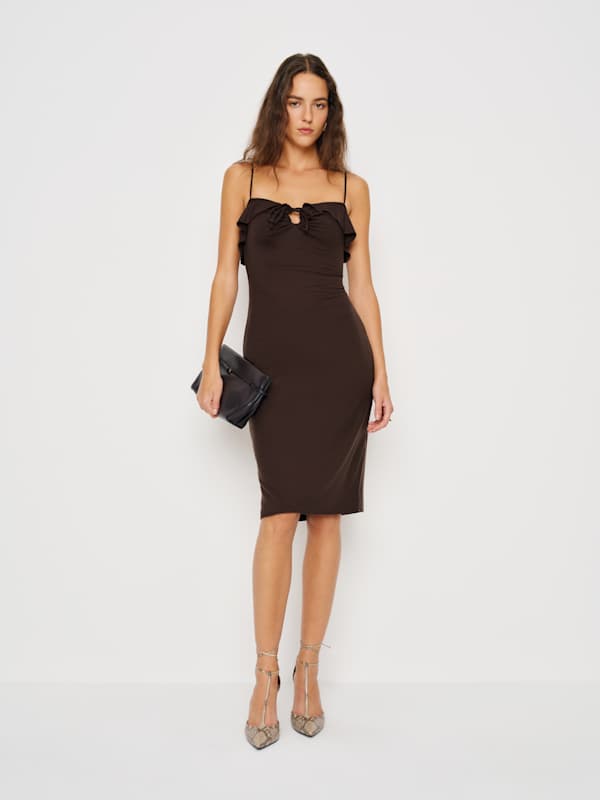 Robe en maille Jennie - Brun