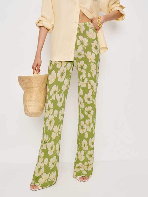 Gale Sheer Mid Rise Bias Pant - Lovebird
