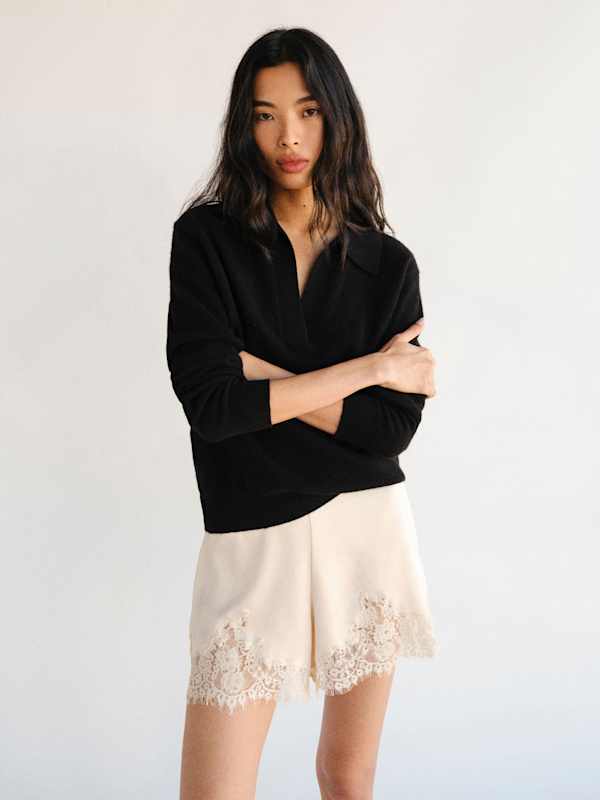 Polo en cachemire Westley - Noir