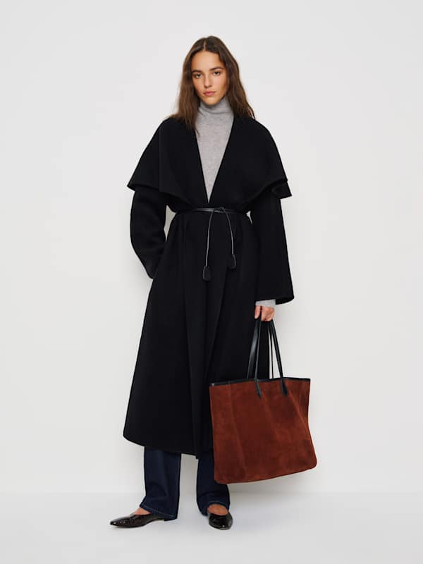 Manteau en laine double face Kay - Noir