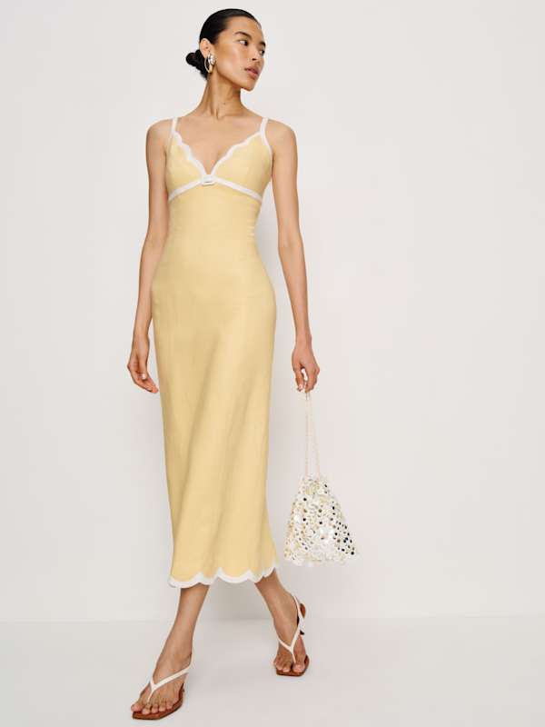 Robe en lin Sara spécial Petites - Parmesan