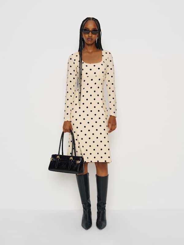 Robe en maille Davi - Sundae à pois