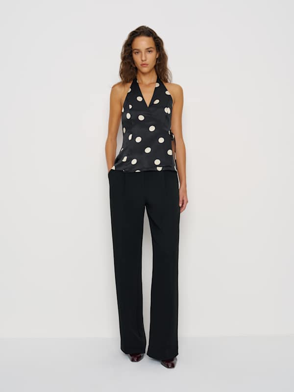 Top en soie Zavi - Moon Dot Silk