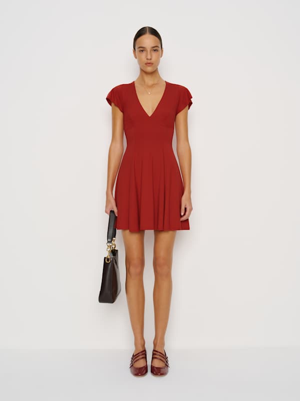 Robe en maille Olivia - Tomate séchée
