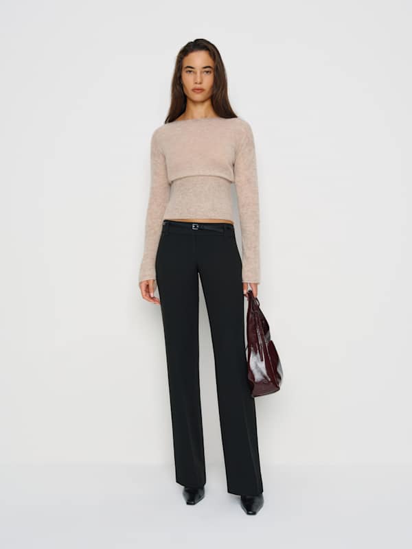 Claire Ultra Low Rise Pant - Black