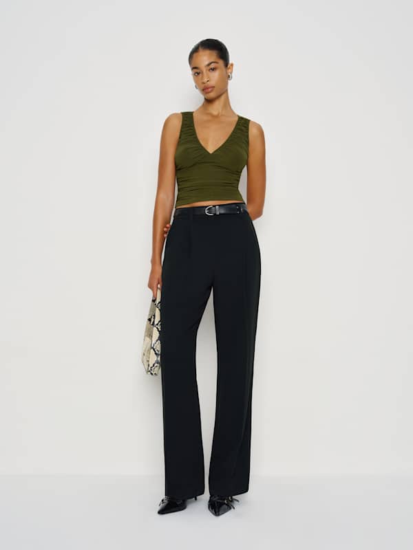 Top en maille Marlene - Vert foncé