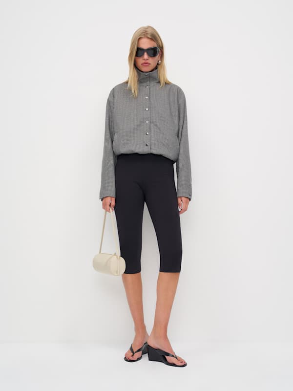 Lennon Jacket - Black And Cream Plaid