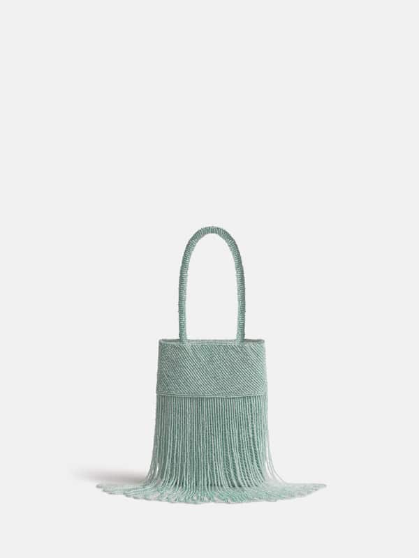 Valentina Mini Beaded Bag - Mist Beaded