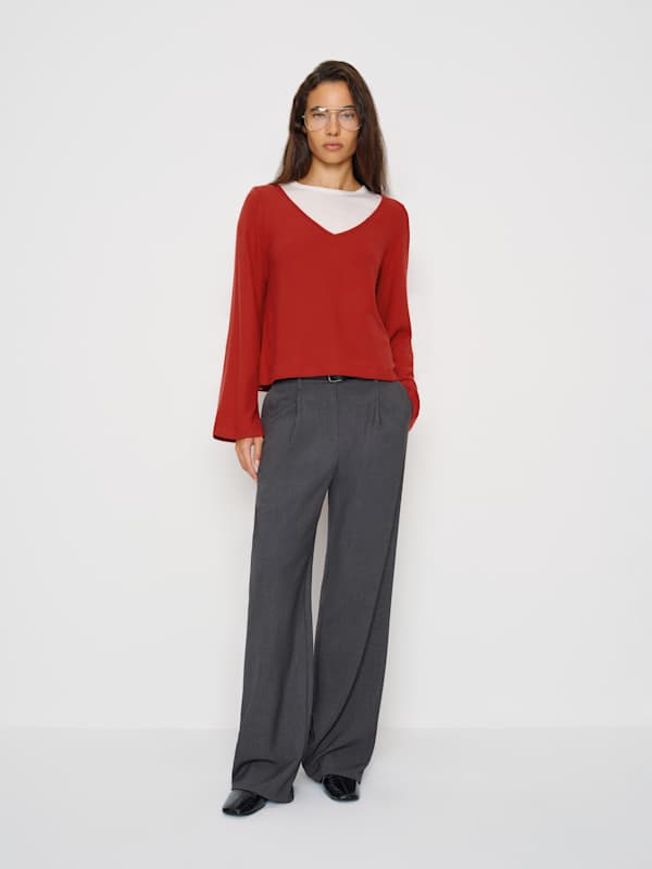 Top en maille Mabel - Rouge à lèvres