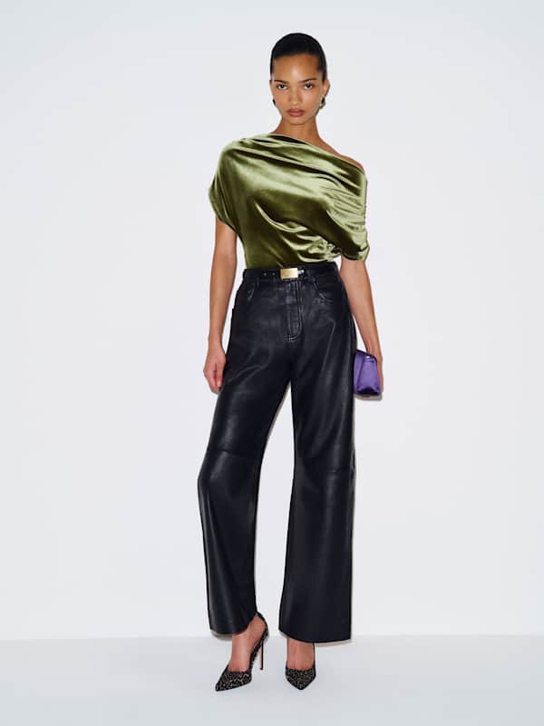 Iris Knit Top - Green Velvet