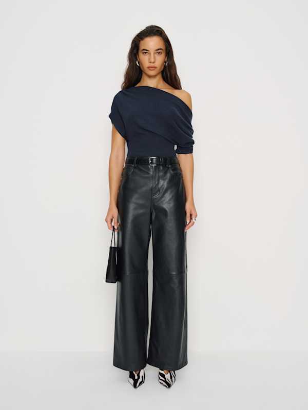 Top en maille Iris - Bleu nuit