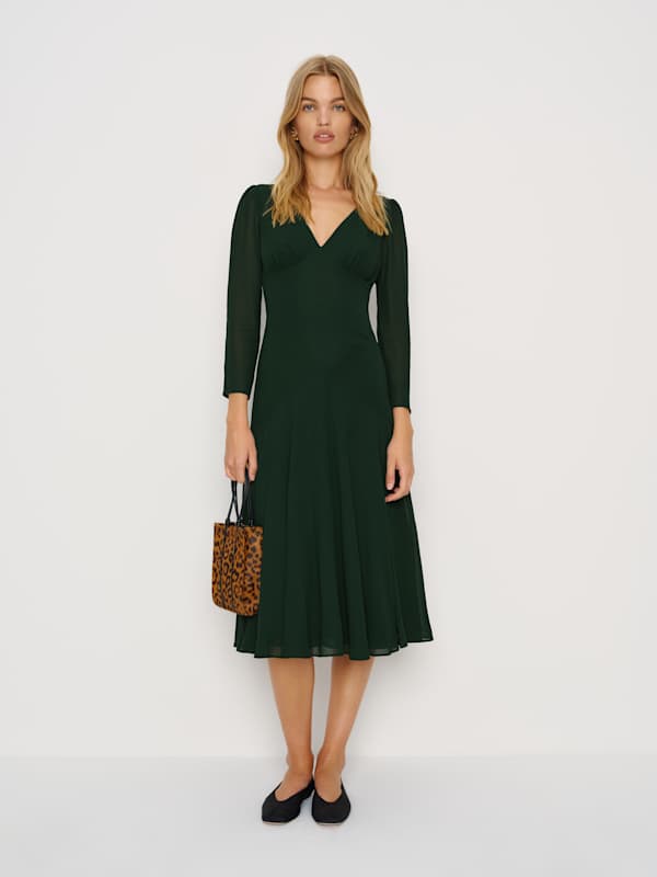 Robe Maureen - Vert forêt