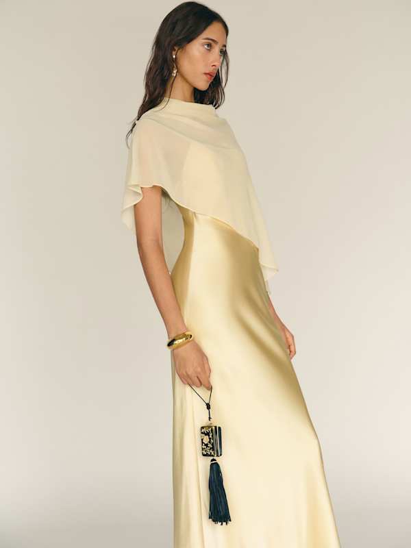 Robe en soie Lilibeth - Blonde