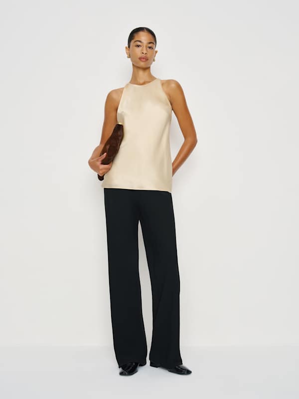 Top en soie Saskia - Sucre