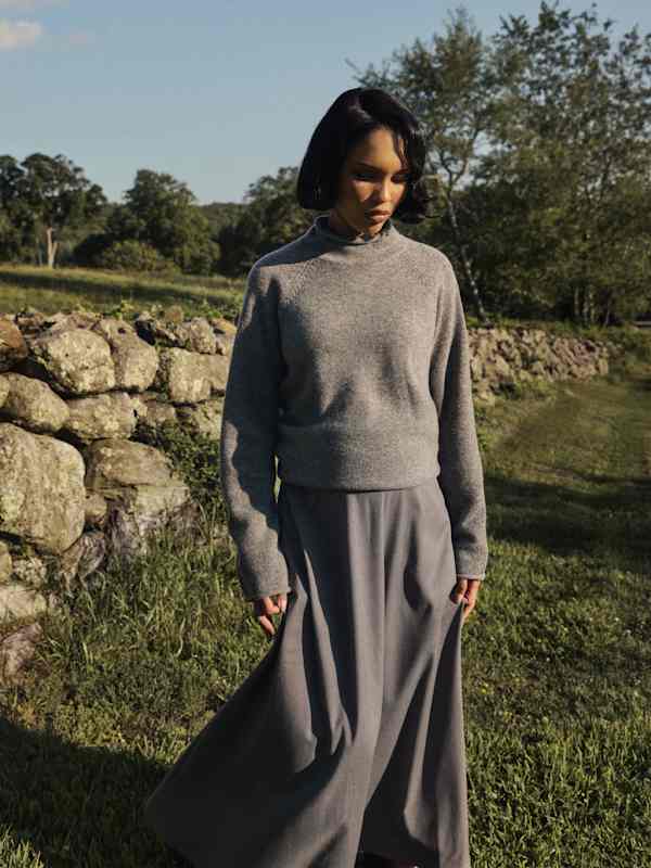 Pull en mérinos régénératif Chamomile - Gris moyen