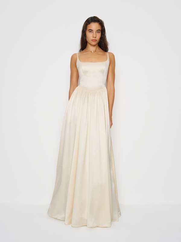Robe en soie Liz - Ivoire