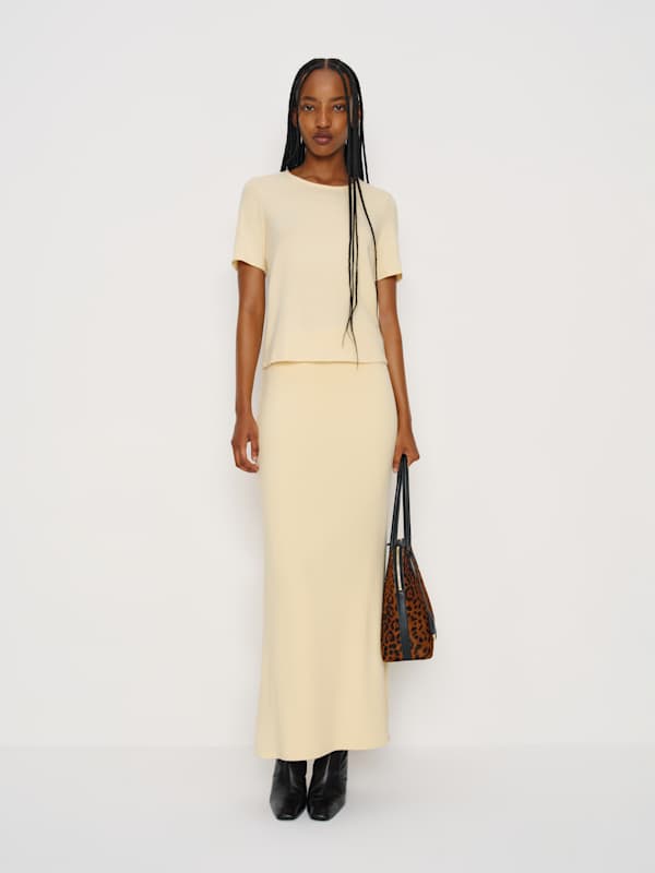 Ensemble en maille Amy - Crème anglaise