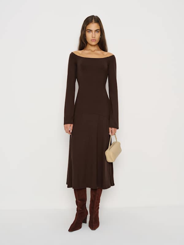 Robe en maille Lucca - Brun