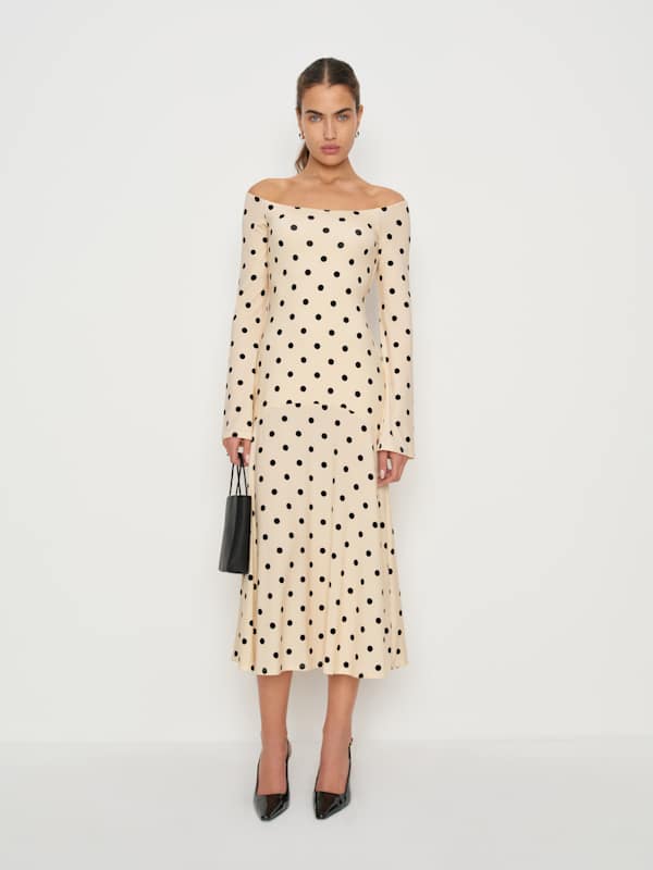Robe en maille Lucca - Sundae à pois