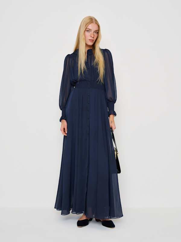 Robe à volants Brown Sugar - Bleu marine