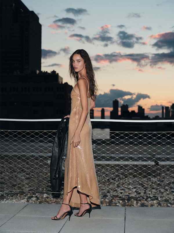 Robe Aurore - Mocha Sequin