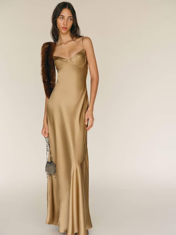 Robe en soie Neva - Riesling