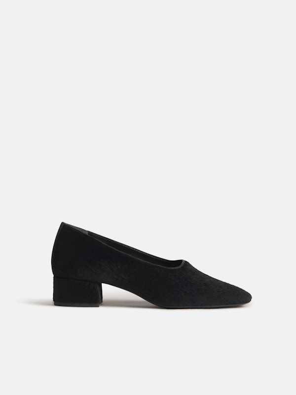 Inez Pump - Black Haircalf