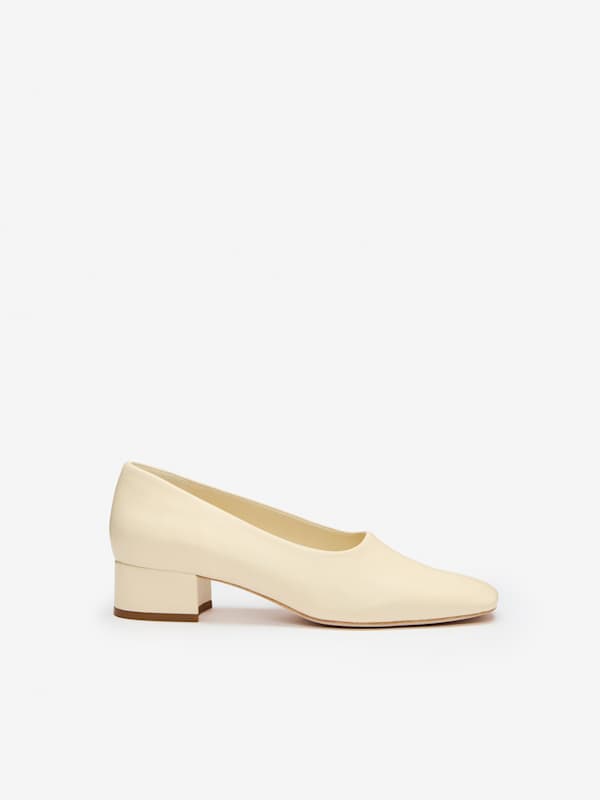Inez Pump - Cream Puff Leather
