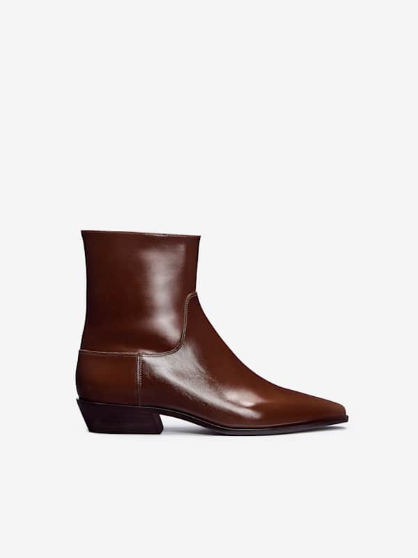 Bottines Dominique - Cuir sirop