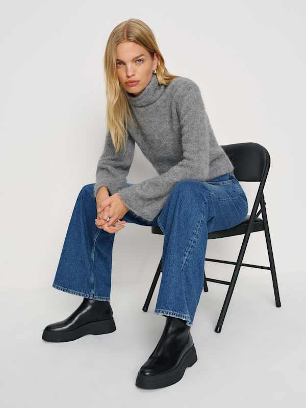 Nadira Ankle Boot - Black Leather