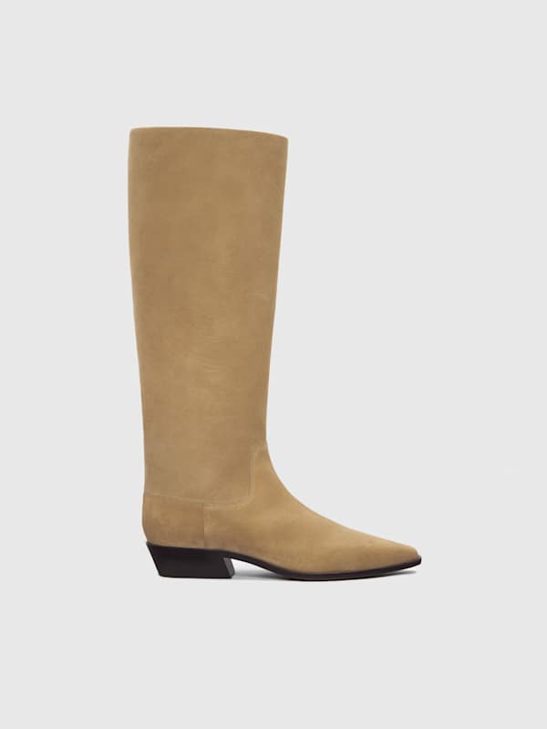 Dominique Knee Boot - Hazel Suede