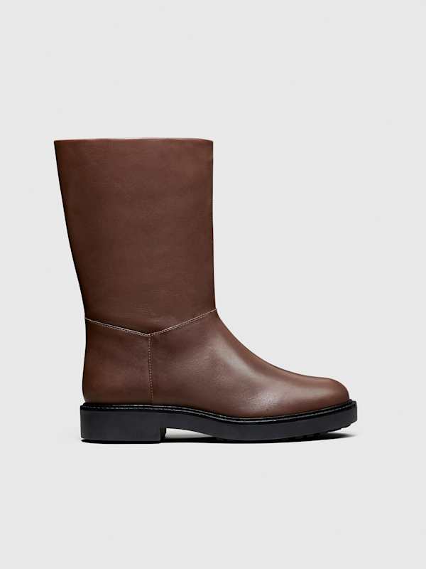 Dorinda Mid Shaft Boot - Oak Leather