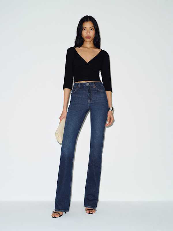 Jean l&eacute;g&egrave;rement bootcut &agrave; taille haute Blair - Melville