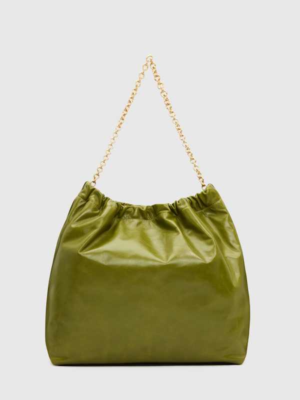 Cabas Dahlia - Cuir vert pomme