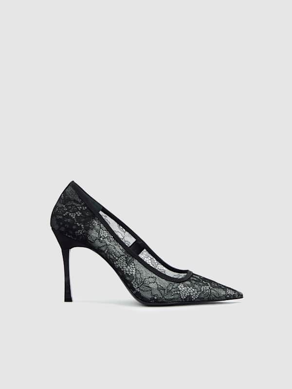 Escarpins à talons Joelle - Dentelle noire