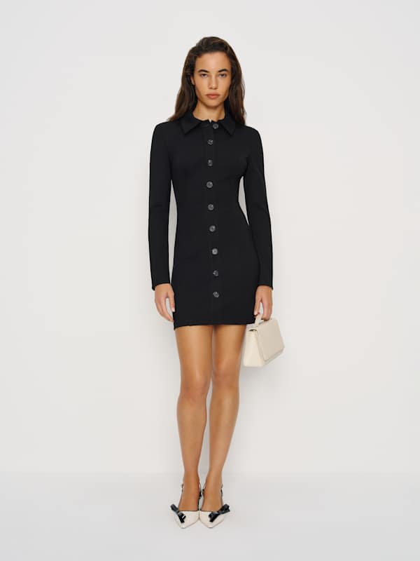 Robe en maille Myra - Noir