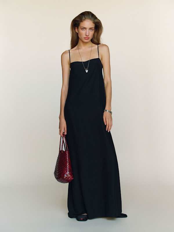 Robe en soie Glenna - Noir