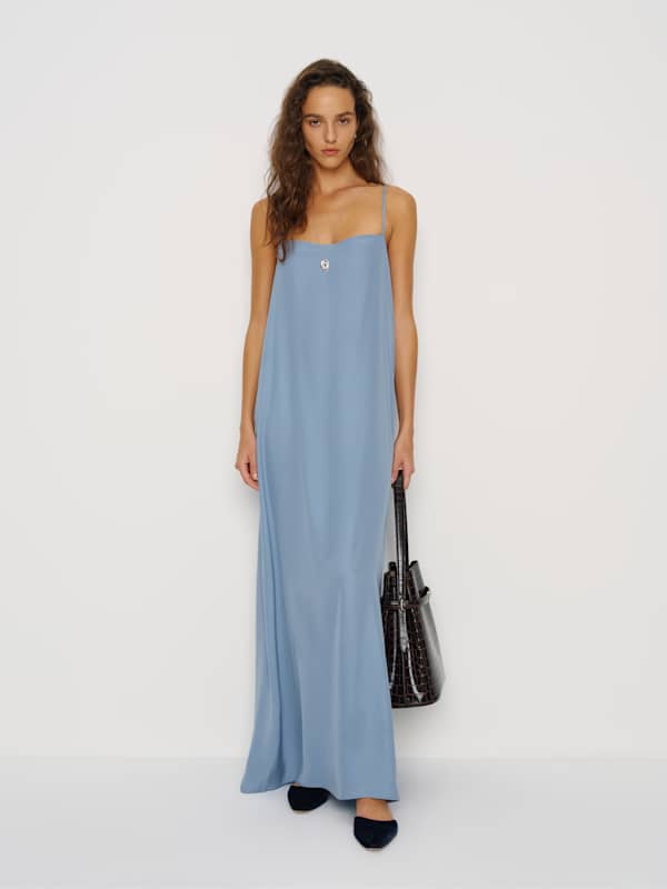 Robe en soie Glenna - Larme