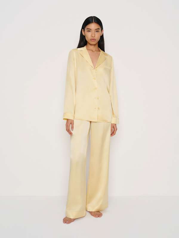 Ensemble pyjama en soie Ella - Blonde